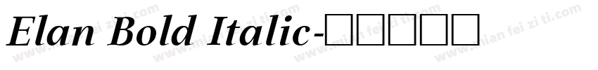Elan Bold Italic字体转换